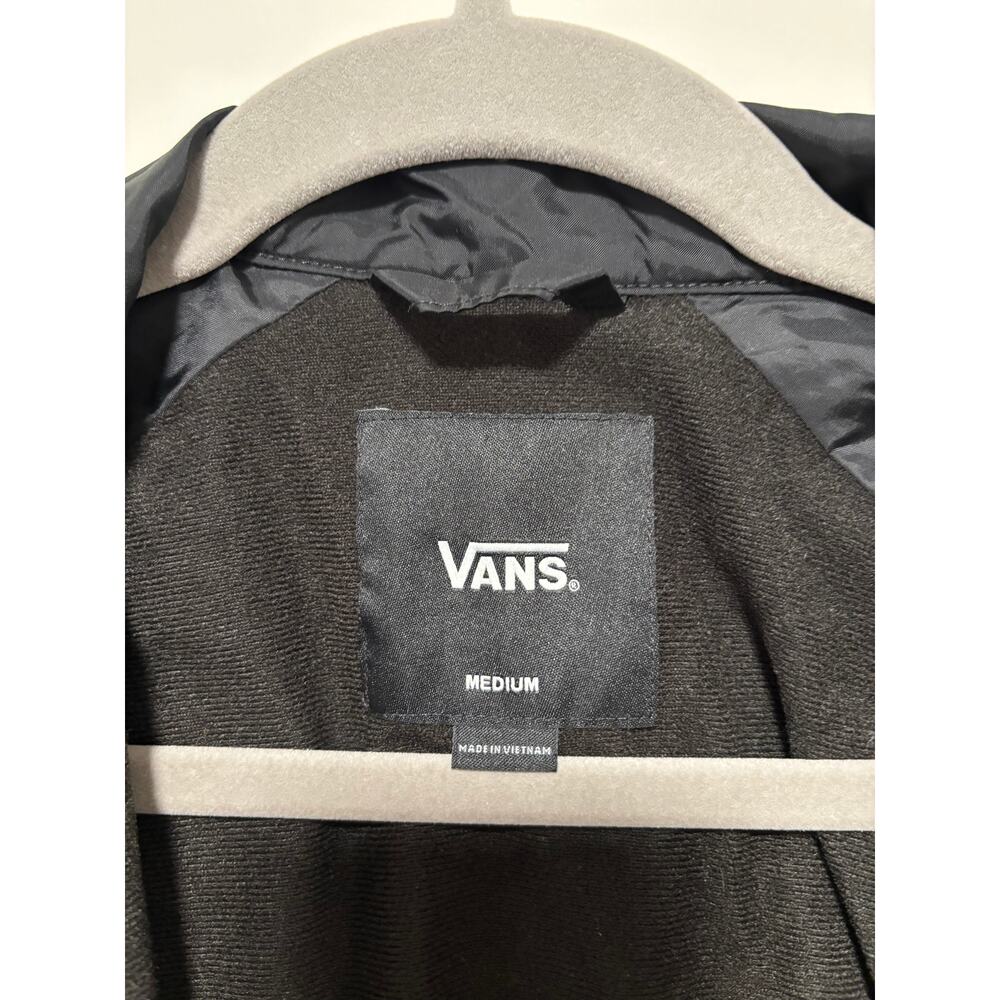 Vans Black Medium Snap Button Jacket Windbreaker - Picture 4 of 10